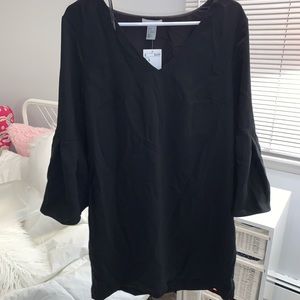 Flare Sleeve Shift Dress